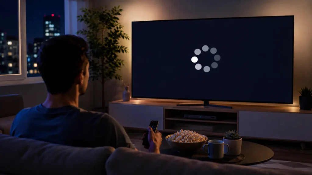 IPTV qui bloque le soir avec écran de chargement sur une Smart TV