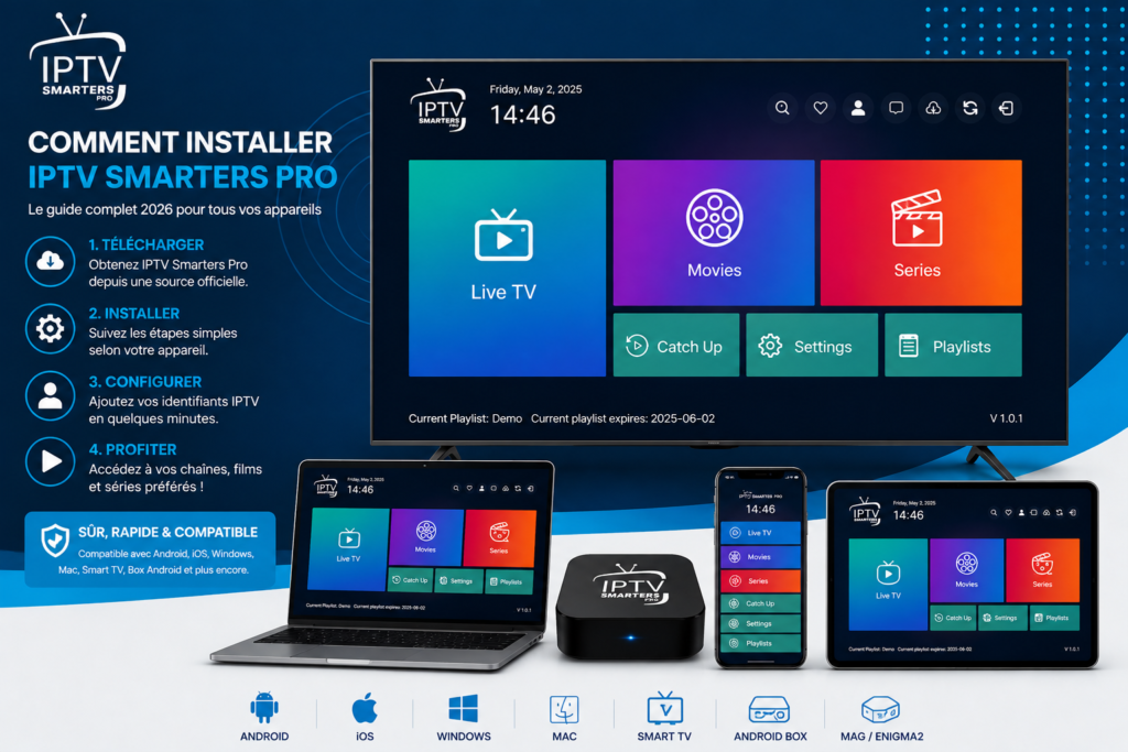 Comment installer IPTV Smarters Pro sur Smart TV, PC, téléphone et tablette