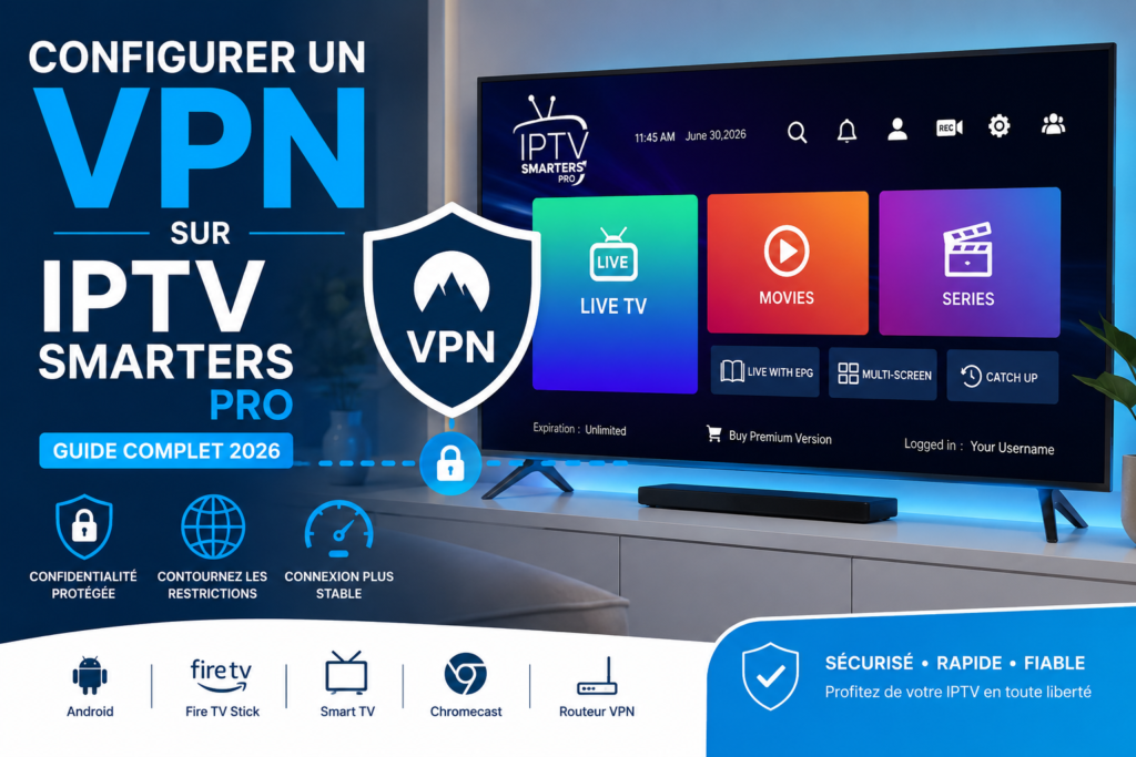 Configurer un VPN sur IPTV Smarters Pro sur une Smart TV