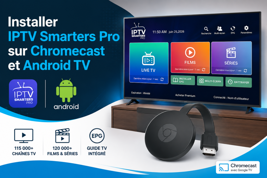 Installer IPTV Smarters Pro sur Chromecast et Android TV