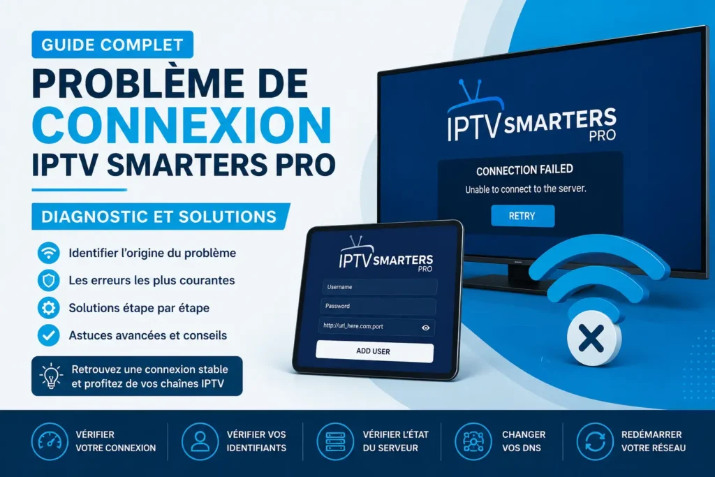 Problème de connexion IPTV Smarters Pro et solutions de diagnostic